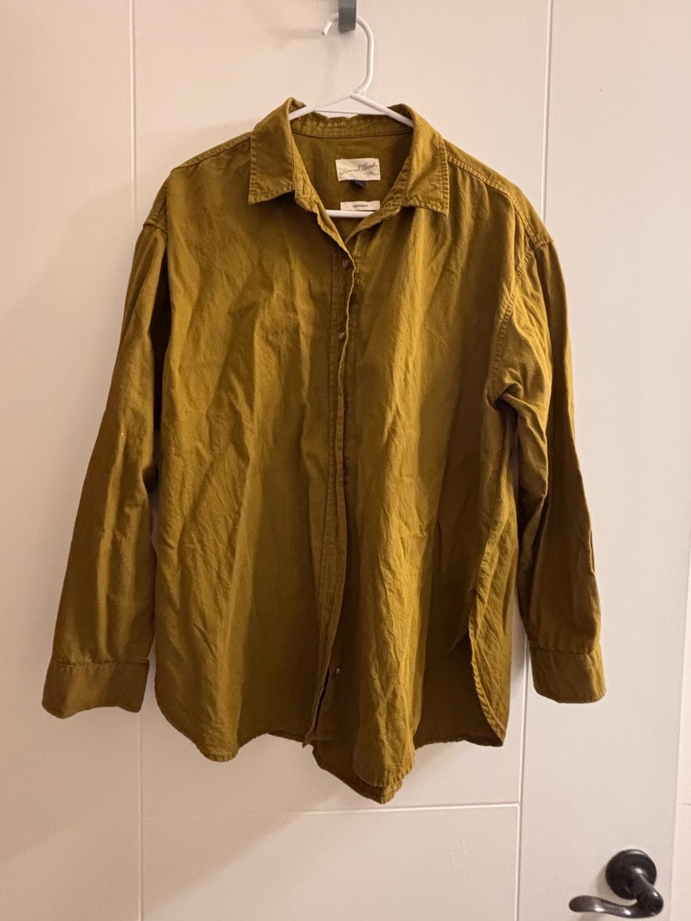 Universal Thread Lightweight Shirt Jacket - Mustard Green
